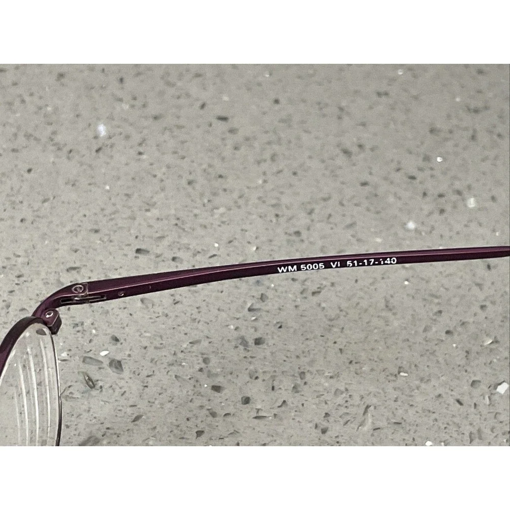 Eyeglasses Metal Purple WM5005 VI 51-17-140 FRAMES ONLY Eyewear full rim